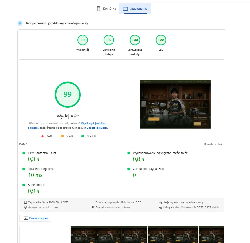 PageSpeed Insights, komputer